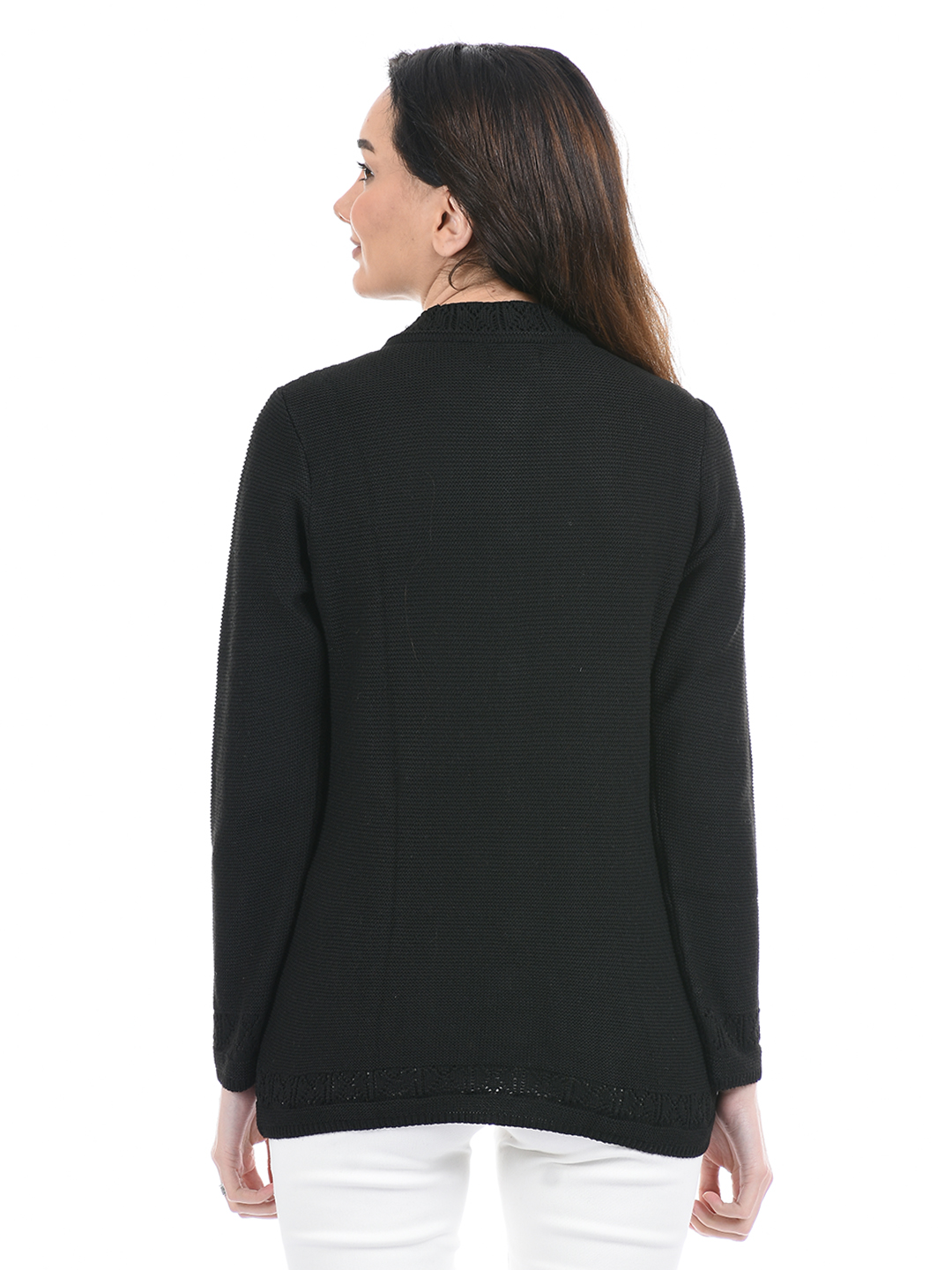 American Eye Women Casual Wear Black Sweater